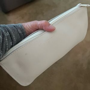 Authentic McFadin Two Bar West Ivory Soft Leather Clutch, Wallet